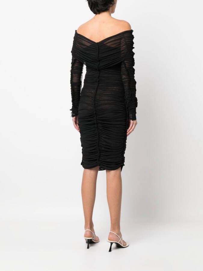 ESTER MANAS Off-shoulder jurk Zwart