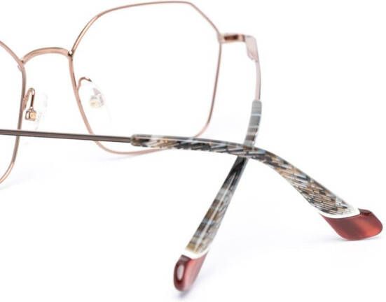 Etnia Barcelona Bril met geometrisch montuur Beige