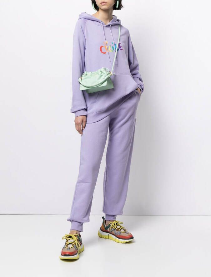 Être Cécile Hoodie met logoprint Paars