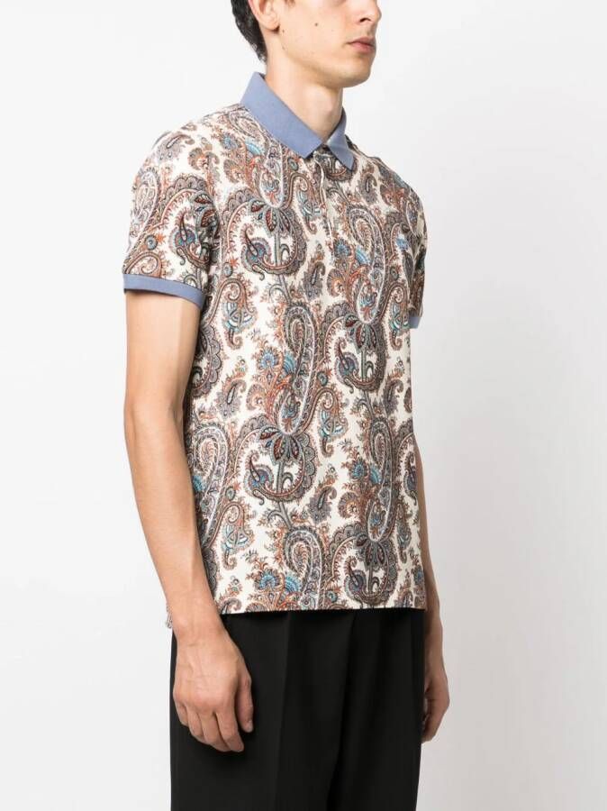 ETRO Poloshirt met paisley-print Beige