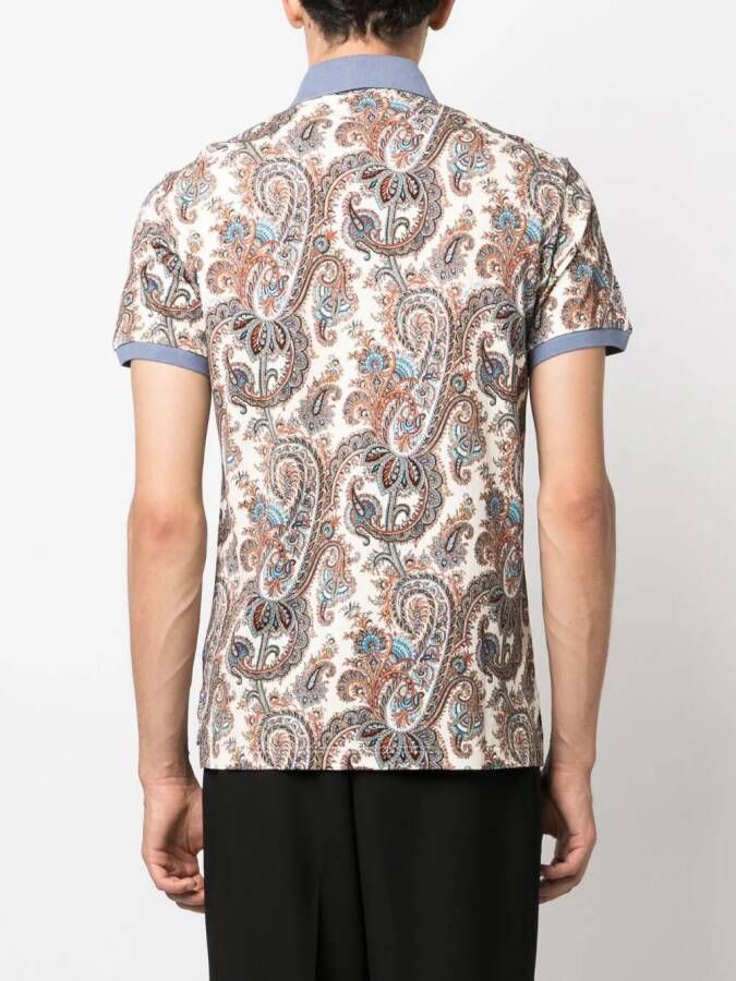 ETRO Poloshirt met paisley-print Beige