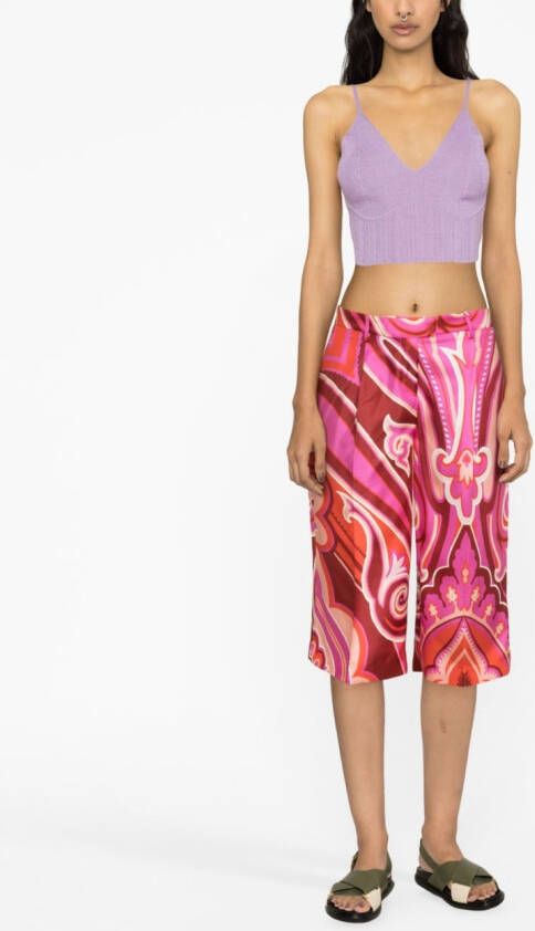 ETRO Shorts met grafische print Roze