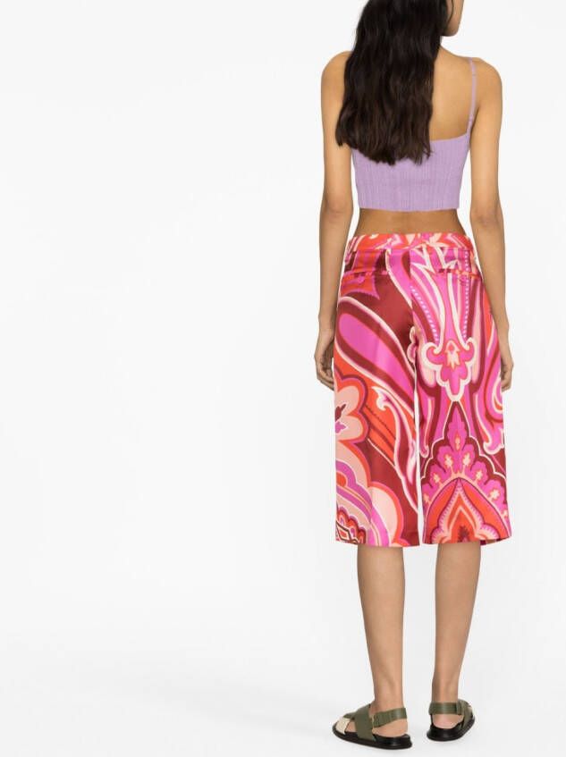 ETRO Shorts met grafische print Roze