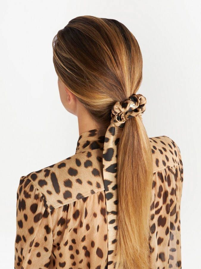 ETRO Scrunchie met dierenprint Geel
