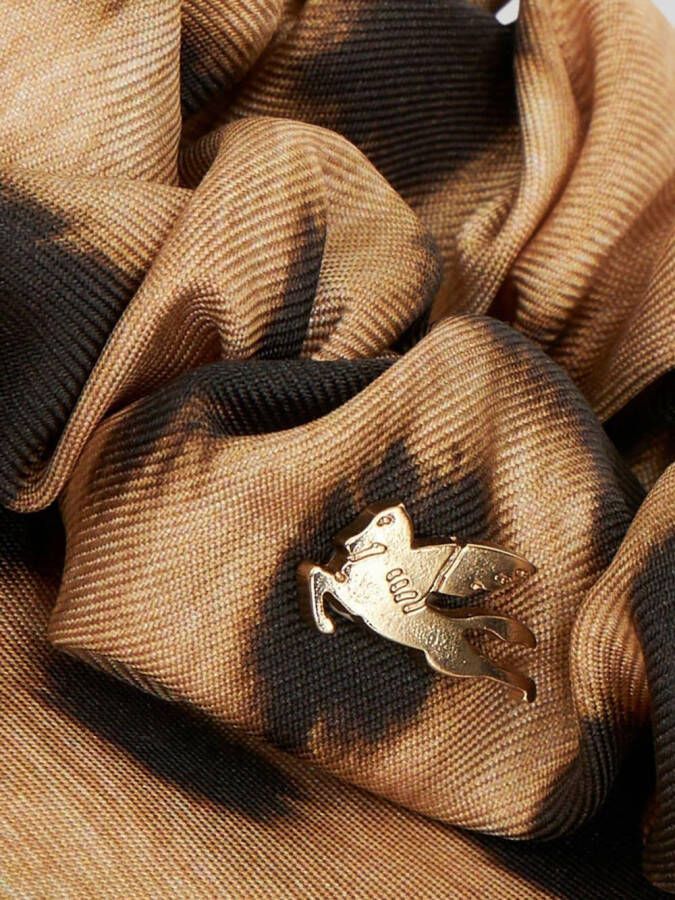 ETRO Scrunchie met dierenprint Geel