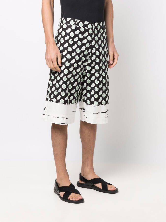 ETRO Bermuda shorts met paisley-print Zwart