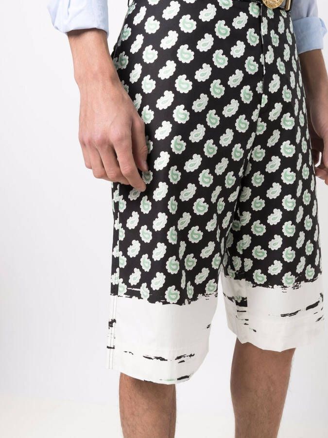 ETRO Bermuda shorts met paisley-print Zwart