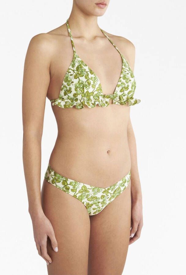 ETRO Bikinitop met bloemenprint Groen