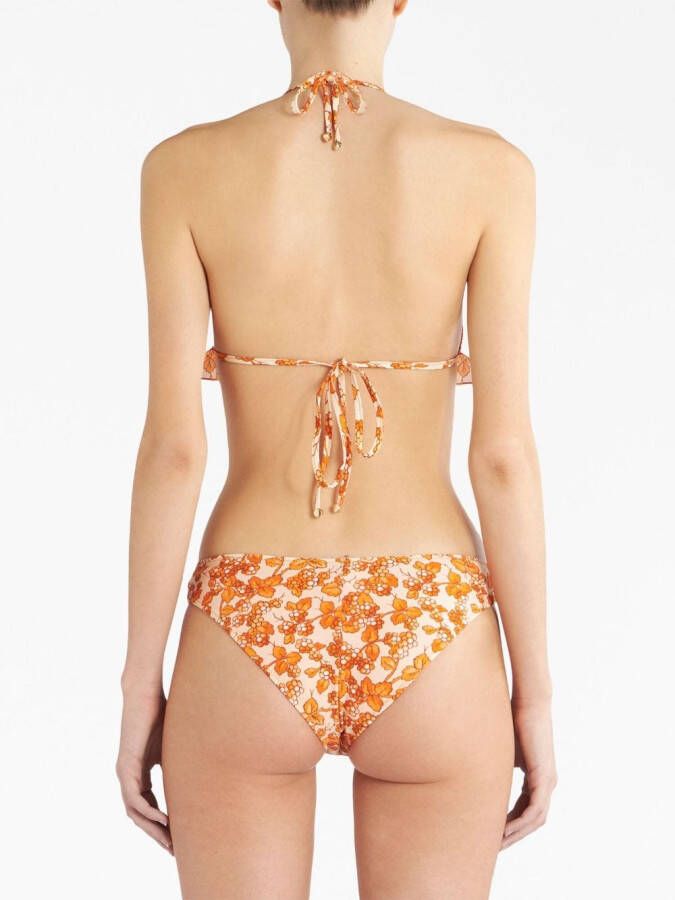ETRO Bikinitop met bloemenprint Oranje
