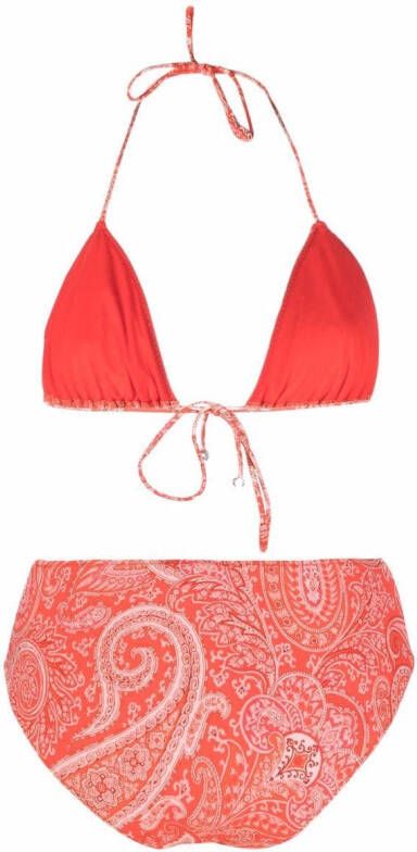 ETRO Bikini met paisley-print Oranje