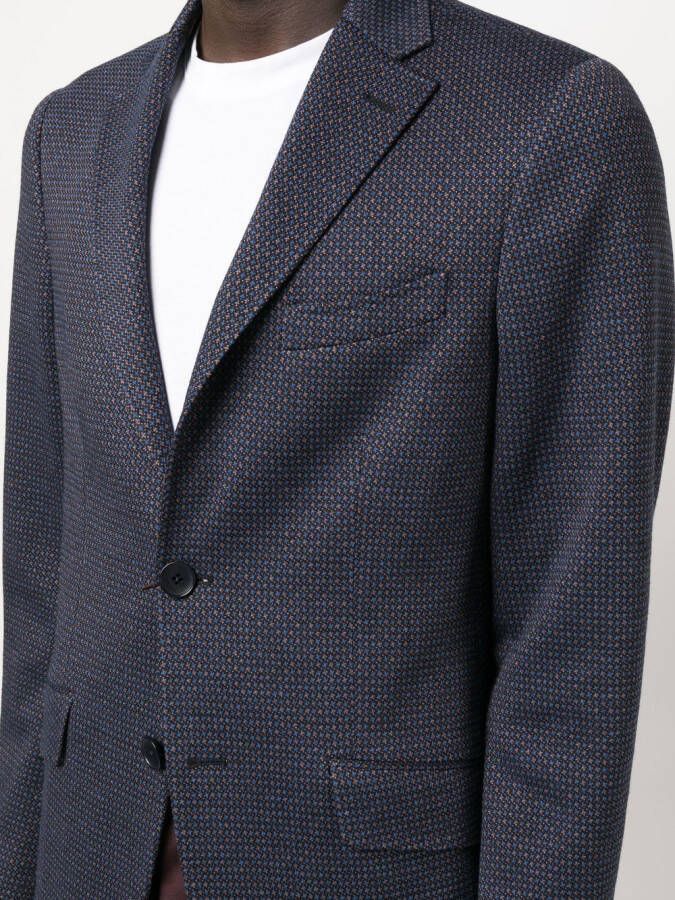ETRO Blazer met enkele rij knopen Blauw