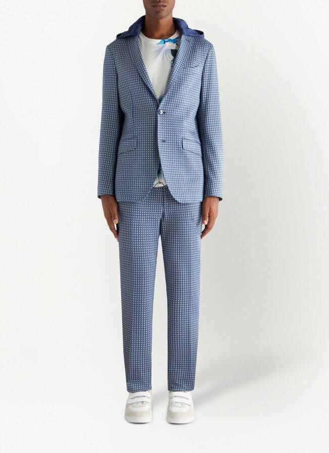 ETRO Blazer met grafische print Blauw