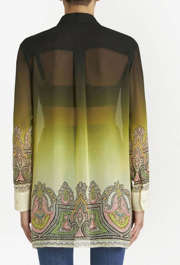 ETRO Blouse met paisley-print Geel