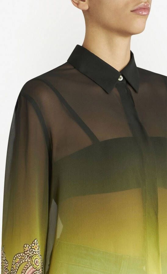 ETRO Blouse met paisley-print Geel