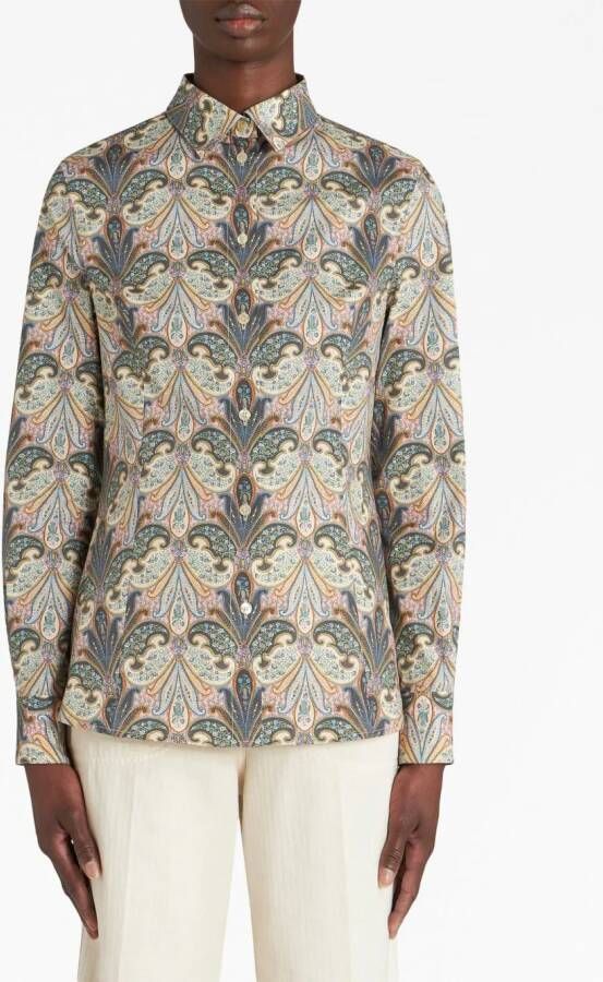 ETRO Blouse met paisley-print Grijs