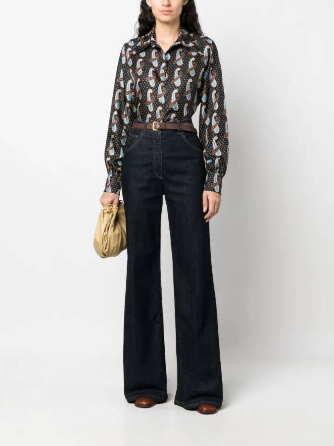 ETRO Blouse met paisley-print Zwart