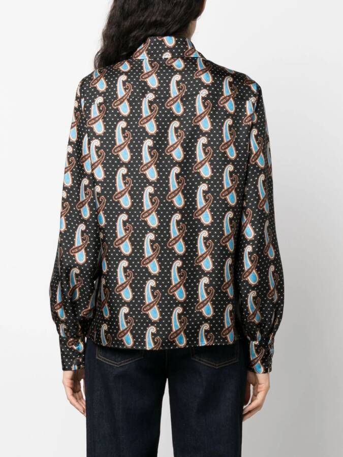 ETRO Blouse met paisley-print Zwart