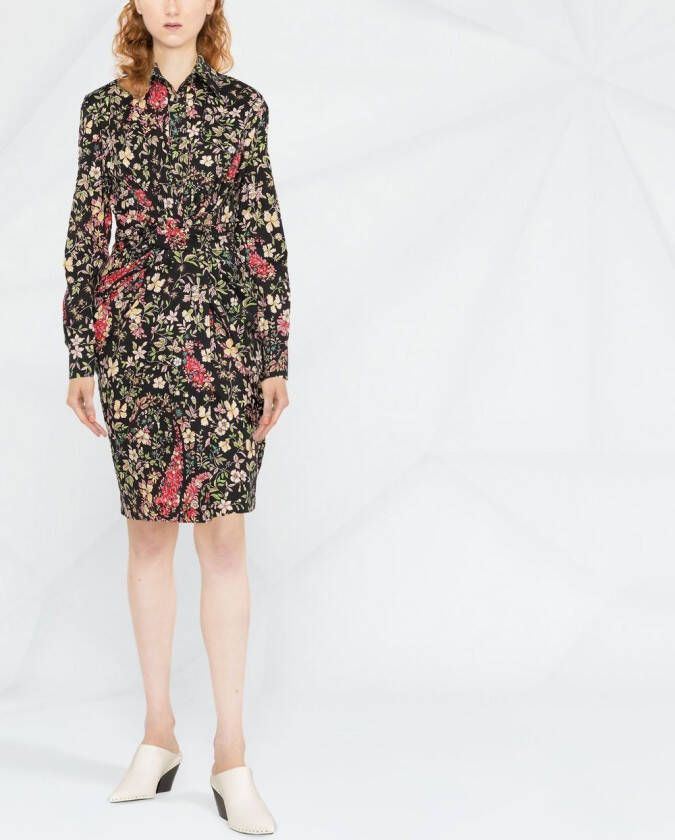 ETRO Blousejurk met bloemenprint Zwart