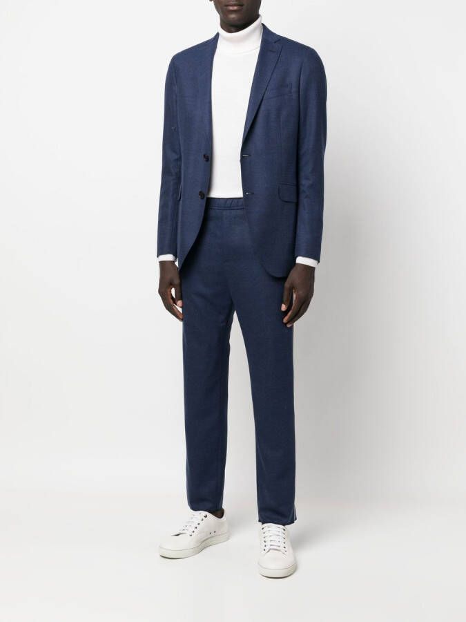 ETRO Broek met logoband Blauw