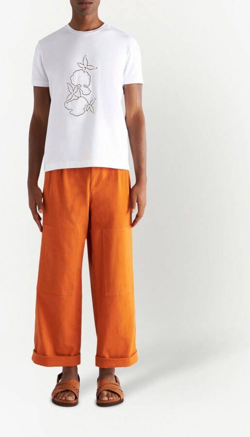 ETRO Broek met wijde pijpen Oranje