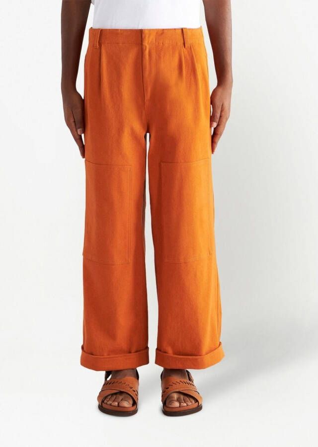 ETRO Broek met wijde pijpen Oranje