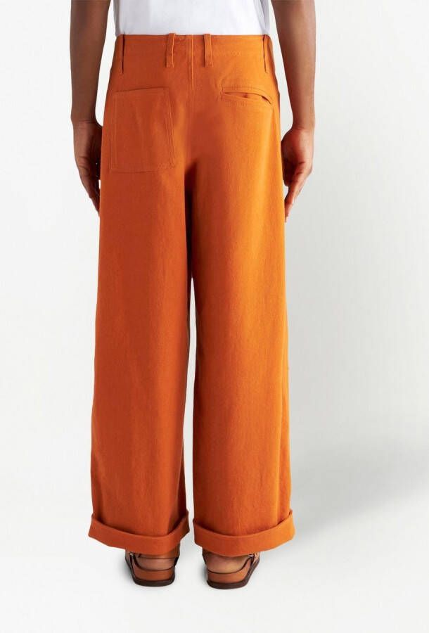 ETRO Broek met wijde pijpen Oranje