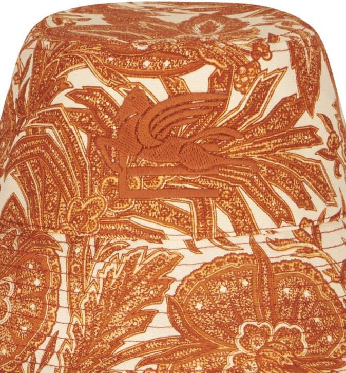 ETRO Cappello vissershoed met geborduurd logo Oranje