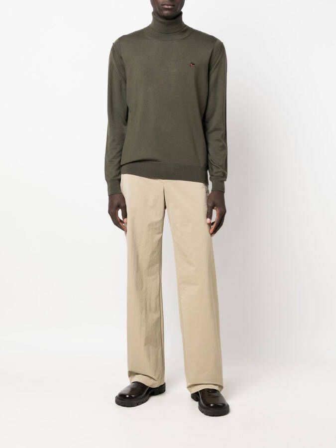 ETRO Coltrui met geborduurd logo Groen