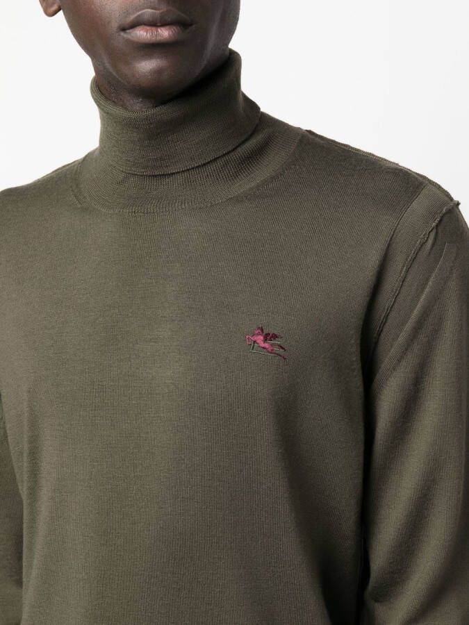 ETRO Coltrui met geborduurd logo Groen