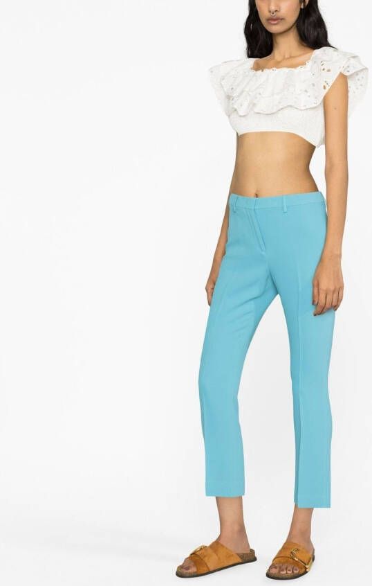 ETRO Cropped pantalon Blauw