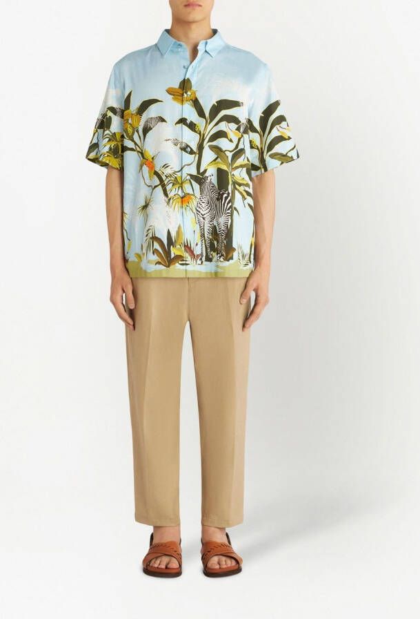 ETRO Broek met elastische taille Bruin