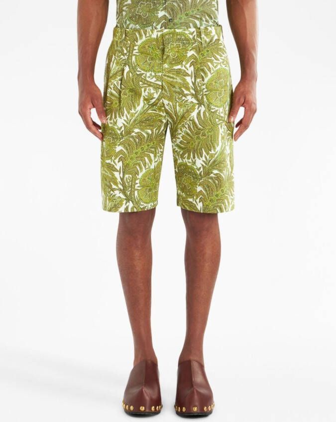 ETRO Shorts met bloemenprint Groen