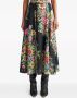 ETRO Midi-rok met bloemenkant van katoenblend Zwart - Thumbnail 2