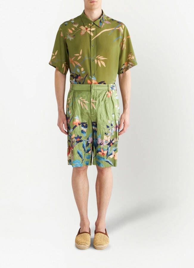 ETRO Shorts met bloemenprint Groen