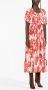 ETRO floral-print pleated dress Roze - Thumbnail 3