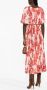 ETRO floral-print pleated dress Roze - Thumbnail 4
