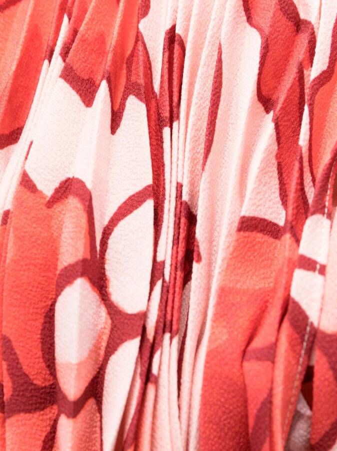 ETRO floral-print pleated dress Roze