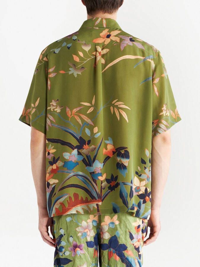 ETRO Overhemd met bloemenprint Groen