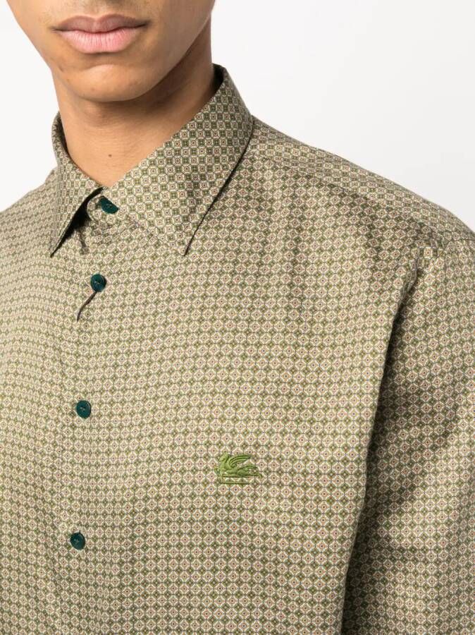 ETRO Overhemd met geometrische print Groen
