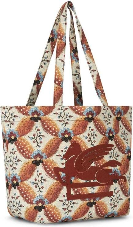 ETRO Geruite shopper Bruin