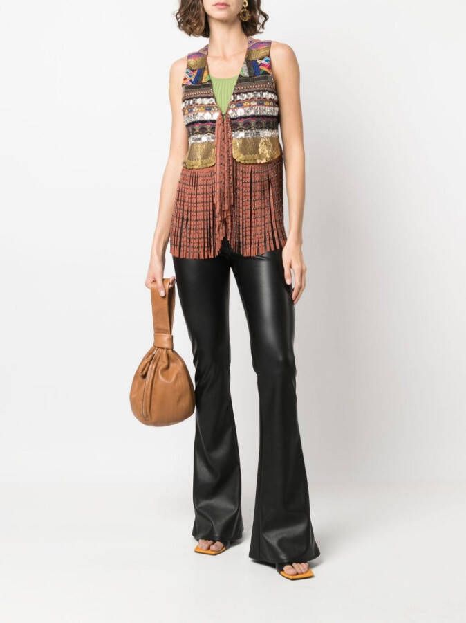 ETRO Gilet met franjes Roze