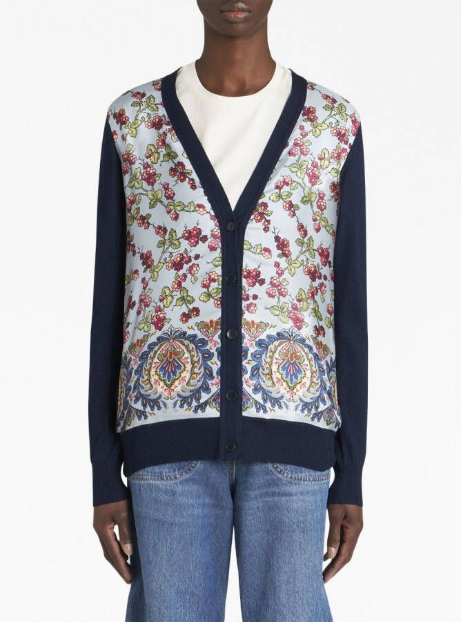 ETRO Vest met print Blauw