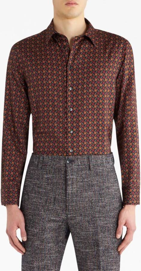 ETRO Overhemd met print Rood