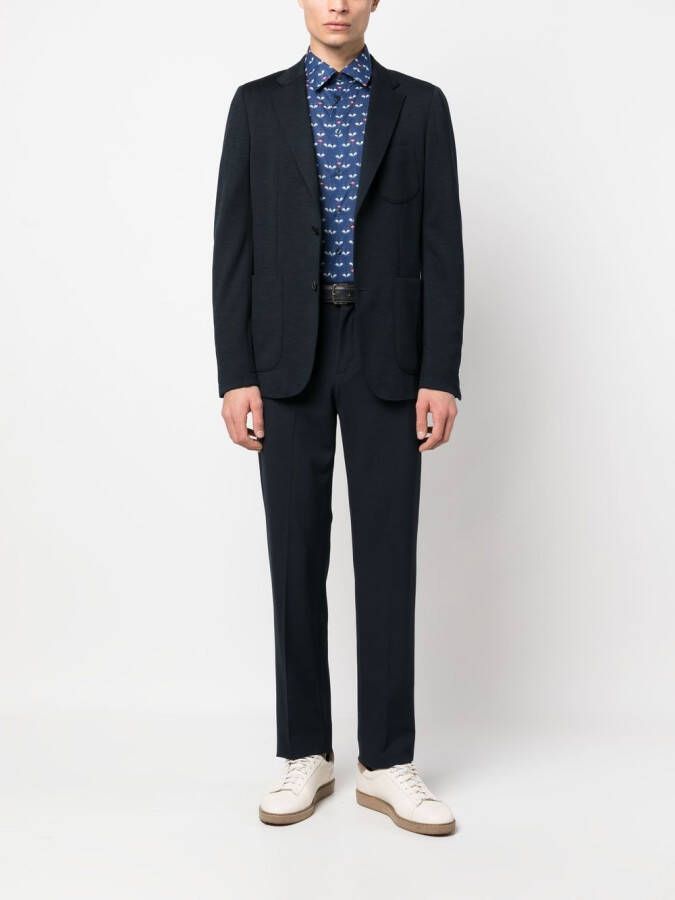 ETRO Overhemd met grafische print Blauw