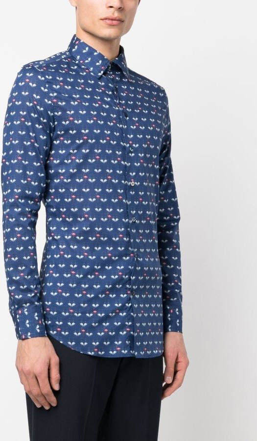 ETRO Overhemd met grafische print Blauw