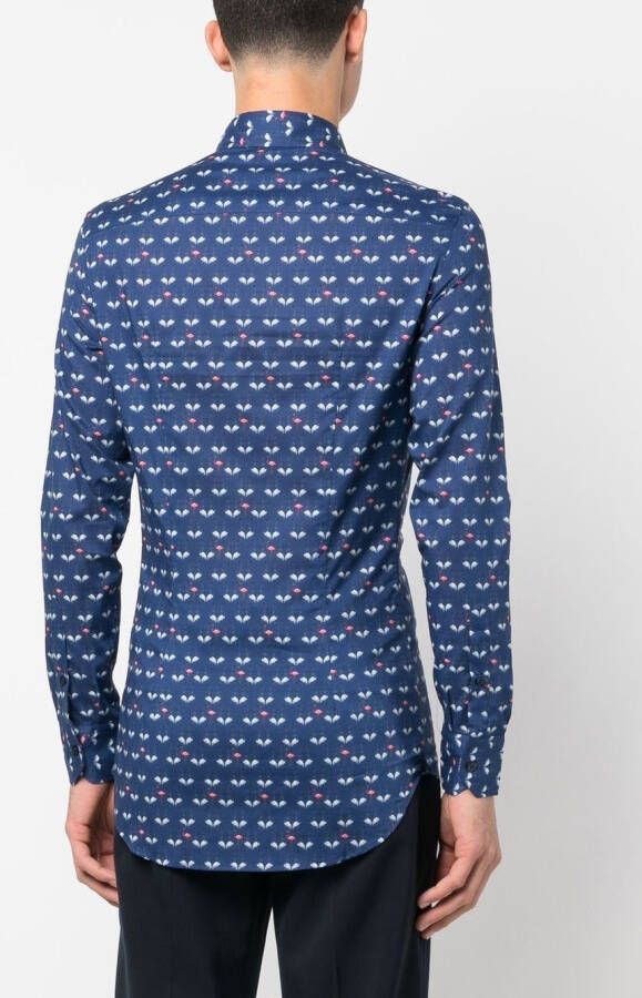 ETRO Overhemd met grafische print Blauw