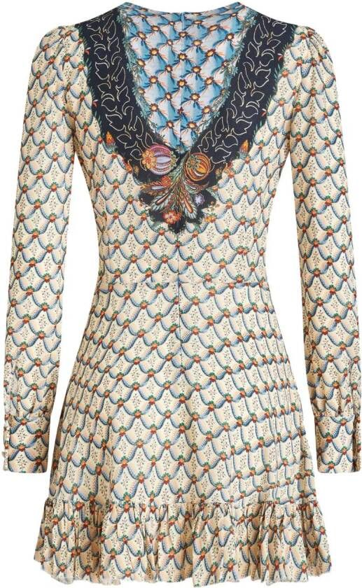 ETRO Jurk met geometrische print Beige