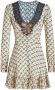 ETRO Jurk met geometrische print Beige - Thumbnail 5