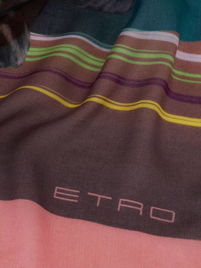 ETRO Sjaal met print Roze
