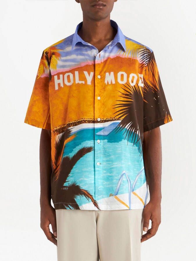 ETRO Overhemd met grafische print Oranje